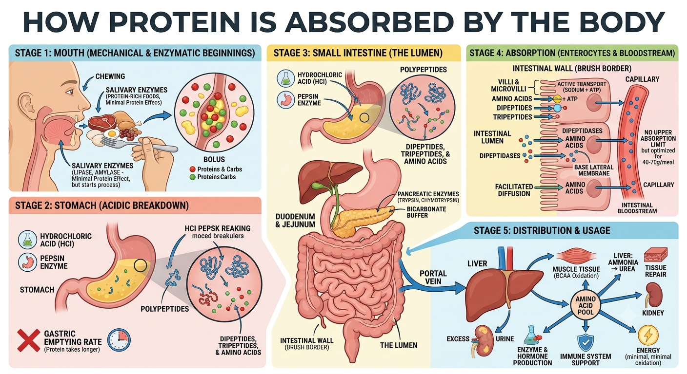 How Does Protein Absorption Happen in the Body? A Complete Guide to Understanding Protein Digestion, Utilization, and Its Role in Health