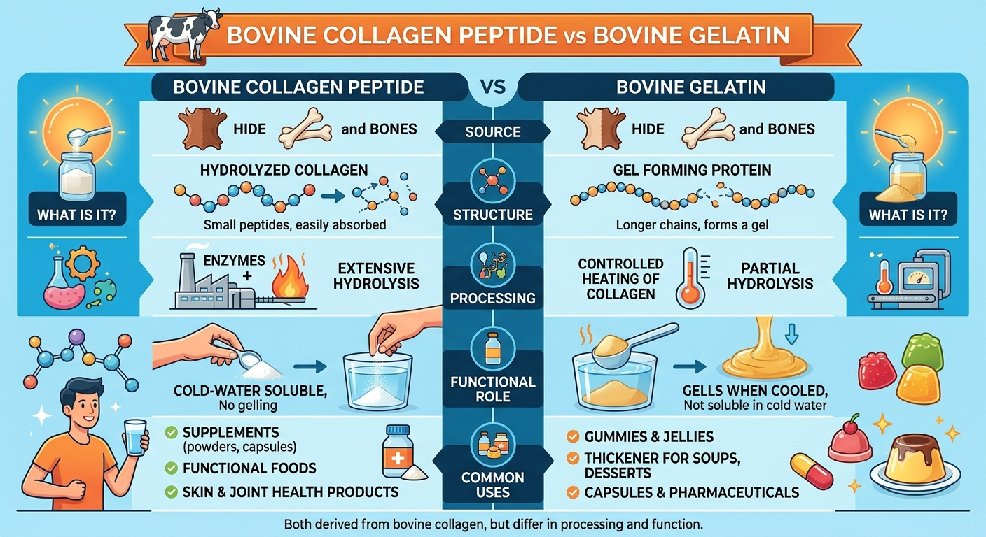 The Science of Collagen Absorption: Bovine Collagen Peptides vs. Gelatin